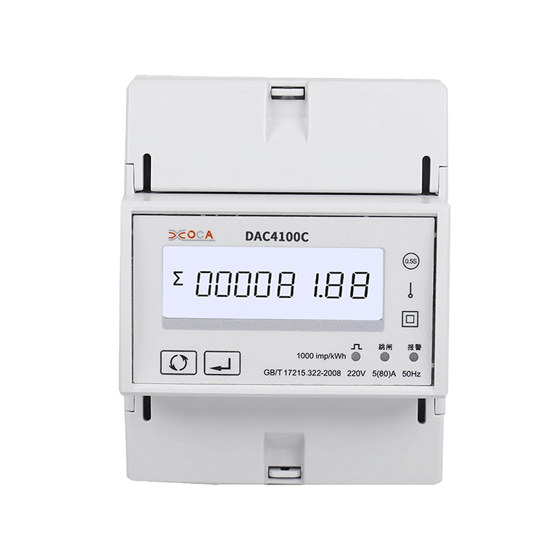 Medidor esperto da energia de Modbus do trilho do RUÍDO da fase 2 de DAC4100C uma fase com relé