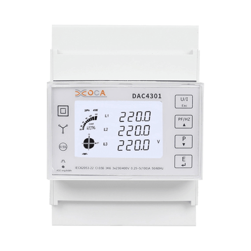 Dac4301 Trilho DIN AC Medidor de energia elétrica Modbus multi-tarifária