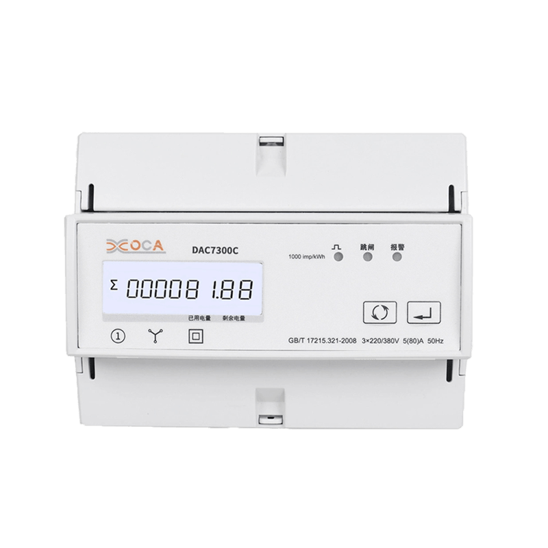 Medidor trifásico da energia elétrica do relé da C.A. de Modbus do trilho do RUÍDO de DAC7300C