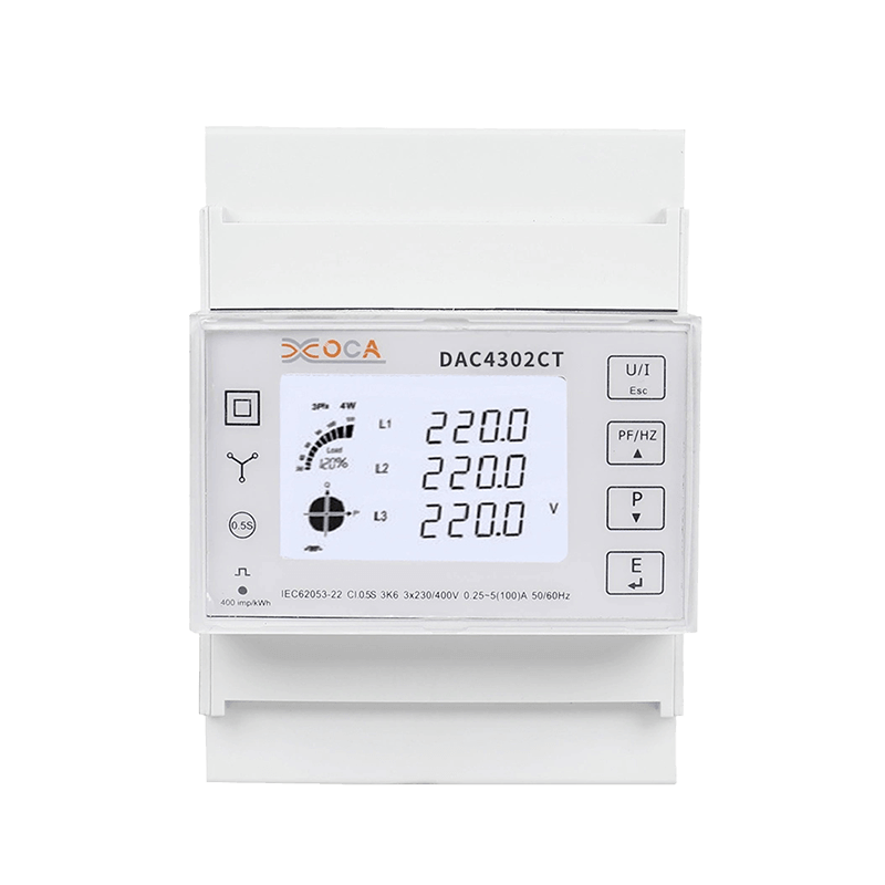 Dac4302CT Trilho DIN Trifásico Modbus Tuya Medidor de energia elétrica Medidor de energia