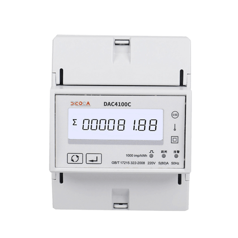 Medidor de energia de controle remoto inteligente Modbus em trilho DIN monofásico DAC4100C