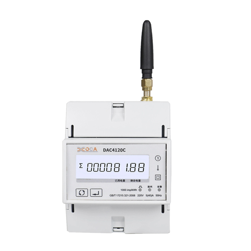 Medidor de energia multifuncional inteligente Dac4120c em trilho DIN monofásico AC Modbus