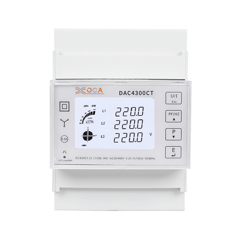 Medidor de energia inteligente WiFi pré-pago digital trifásico de quatro fios Dac4300CT em trilho DIN