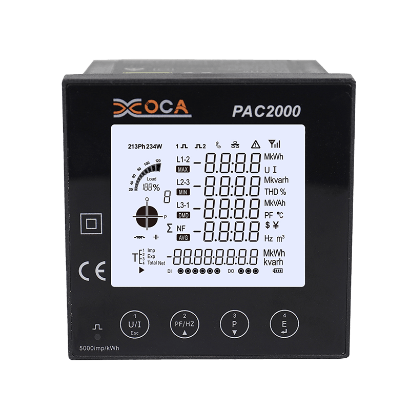 Medidor de energia digital de painel LCD inteligente multifuncional PAC2000