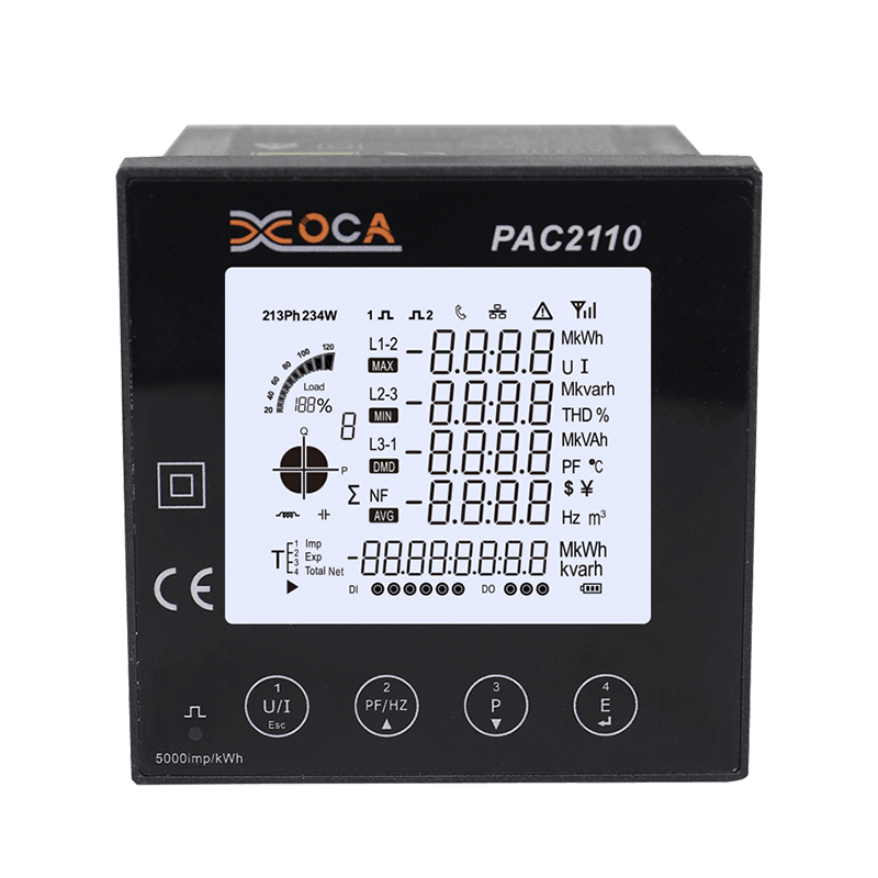 PAC2110 Analisador de energia digital com painel LCD Smart WiFi multifuncional sem fio