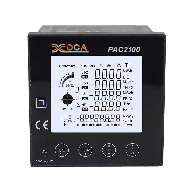 Medidor de energia digital inteligente LCD grande PAC2100