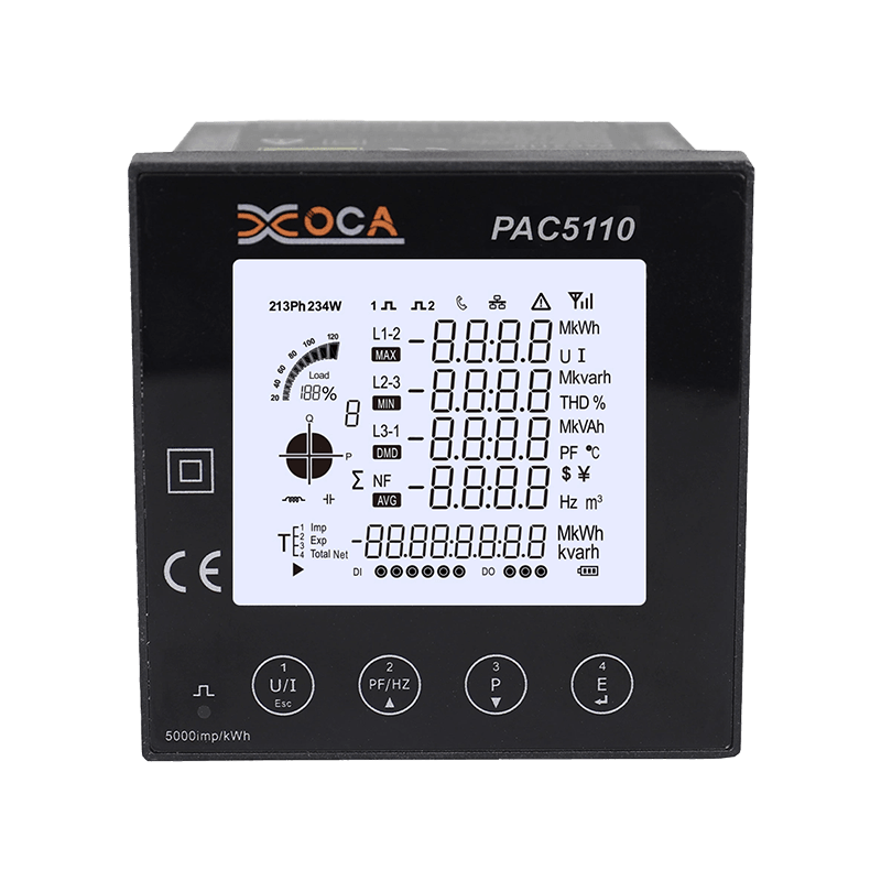 PAC5110 Medidor de energia do painel elétrico LCD digital trifásico