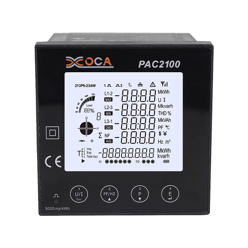 Medidor de energia digital inteligente LCD grande PAC2100 Medidor de energia