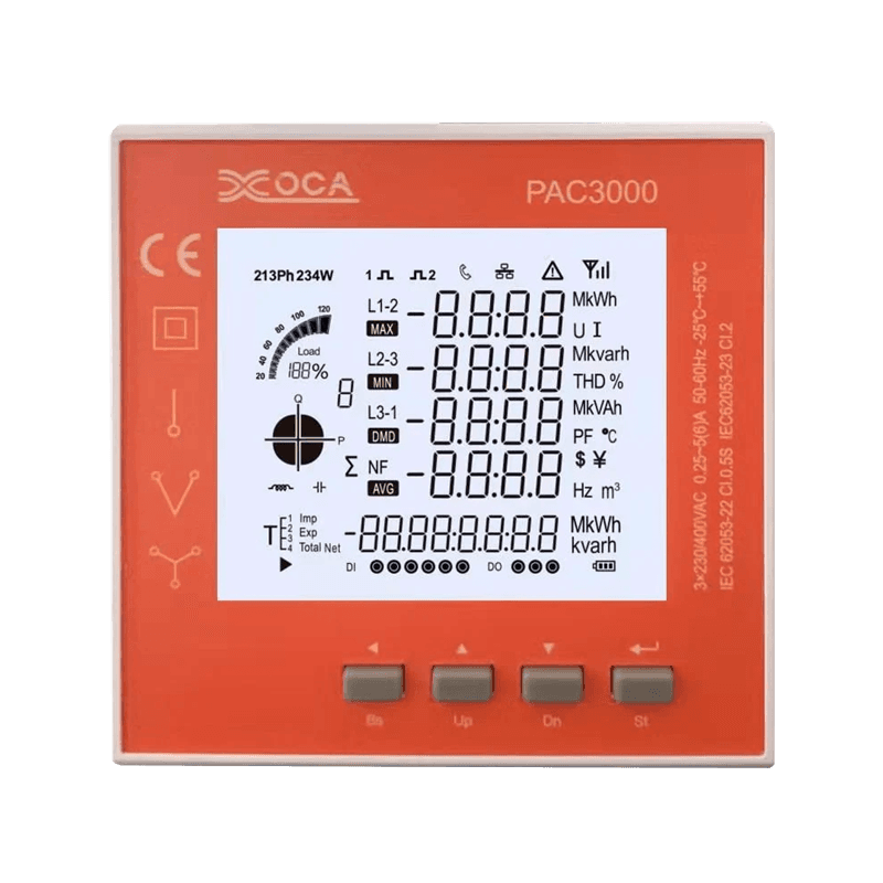 Medidor de energia do painel inteligente LCD PAC3000